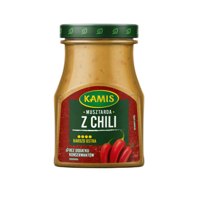 Kamis musztarda STRONG z chili ciętym 185g
