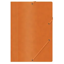 Office Products Teczka z gumką, preszpan, A4, 390gsm, 3-skrz., pomarańczowa