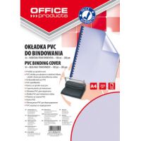 Okładki Do Bindowania Office Products, Pvc, A4, 200Mikr., 100Szt., Niebieskie Transparentne