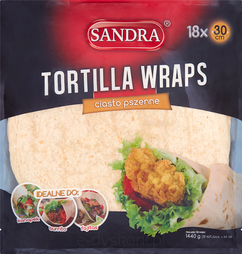 Sandra Tortilla Pszenna 1440G/18Sztx30Cm