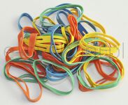 Q-Connect Gumki Krzyżowe  0,1Kg, Średnica 50Mm, Mix Kolorów  - 2