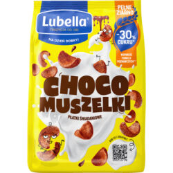 Lubella CHOCO MUSZELKI Płatki śniadaniowe -30% cukru 230g