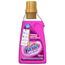 Vanish Oxi Action Pink odplamiacz do kolorowych tkanin w żelu 750ml