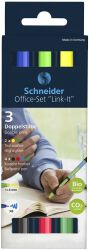 Schneider Zestaw Link-It Office Set, Długopis I Zakreślacz W Jednym, Pudełko, 6Szt., Mix Kolorów
