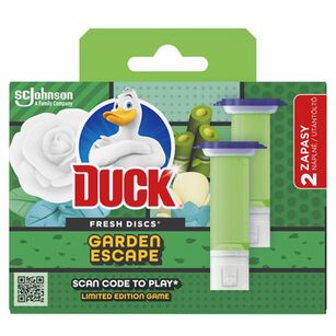 Duck żelowy krążek do toalet, podwójny zapas Fresh Discs Garden Escape 2x36ml