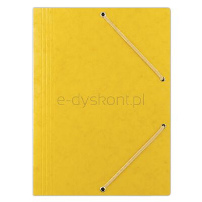 Donau Teczka Z Gumką Preszpan, A4, 390Gsm, 3-Skrz., Żółta 