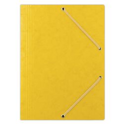Donau Teczka Z Gumką Preszpan, A4, 390Gsm, 3-Skrz., Żółta 