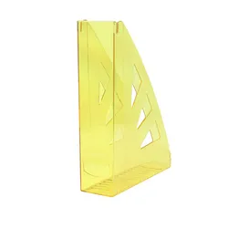 Pojemnik na dokumenty OFFICE PRODUCTS, ażurowy, A4, transparentny żółty