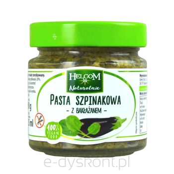 Helcom Pasta Szpinakowa Z Grillowanym Bakłażanem 190G Naturalnie