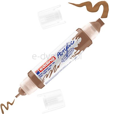 Edding Marker Akrylowy 3D E-5400 podwójny, 2-3 mm, 5-10 mm, leszczyna