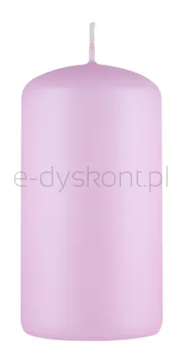 Donau HOME Świeca słupek Standard Lakier, 60x115mm, różowy perła mat