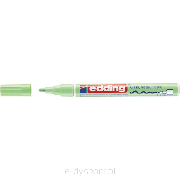 Marker olejowy połyskujący e-751 EDDING, 1-2 mm, zielony pastelowy