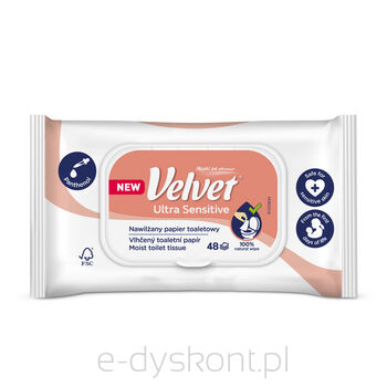 Velvet Nawilżany papier toaletowy Ultra Sensitive 48 sztuk