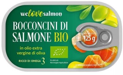We Love Salmon Kawałki Łososia W Oliwie Z Oliwek Extra Virgin Bio 125G /70G