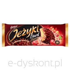 Jeżyki Cherry ciastka w czekoladzie deserowej 140 g