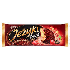 Jeżyki Cherry ciastka w czekoladzie deserowej 140 g