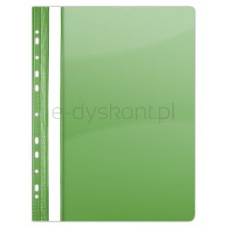 Donau Skoroszyt PVC, A4, twardy, 150/160mikr., wpinany, zielony