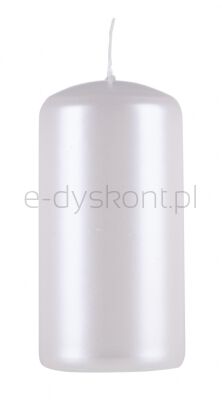 Donau HOME Świeca słupek Standard Lakier, 50x100mm, 4 szt., biały perła