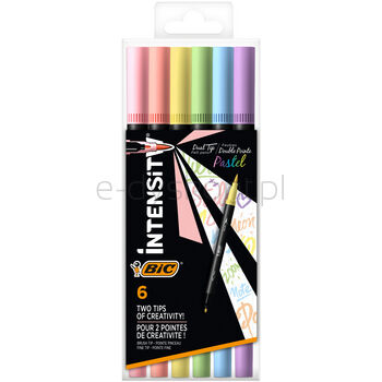 Bic Pisak Intensity Pastel Dual Tip dwustronny Etui 6szt