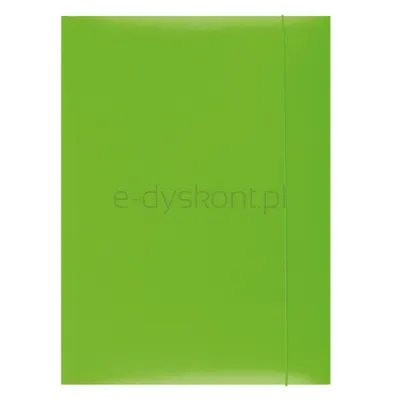 Office Products Teczka Z Gumką, Karton, A4, 300Gsm, 3-Skrz., Zielona 