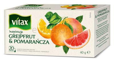 Vitax Herbata Inspirations grejpfrut i pomarańcza, 20 torebek
