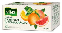 Vitax Herbata Inspirations grejpfrut i pomarańcza, 20 torebek