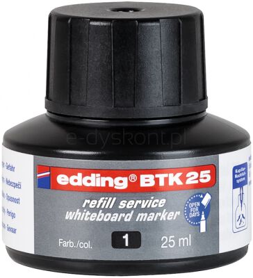 Edding Tusz do uzupełniania markerów do tablic suchościeralnych E-BTK 25 czarny [BIURO]