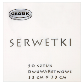 Grosik Serwetki Stołowe 33X33 Białe 50 Sztuk 