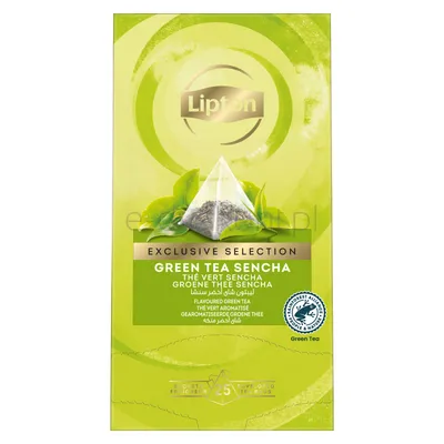 Lipton Herbata Exclusive Selection, Piramidki, Zielona Sencha, 25 Kopert