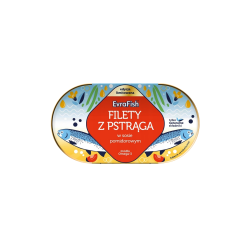 Evrafish Pstrąg w sosie pomidorowym z ogórkiem i papryką 170g