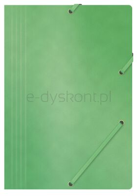Office Products Teczka Z Gumką, Preszpan, A4, 390Gsm, 3-Skrz., Zielona
