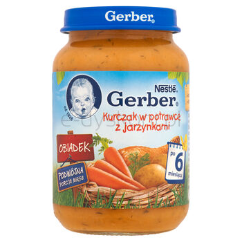 Gerber Obiadek Kurczak W Potrawce Z Jarzynkami Po 6 Miesiącu 190 G