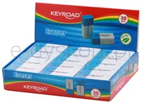 Gumka wielofunkcyjna KEYROAD Duo Eraser, pakowane na displayu, niebiesko-biała - 2