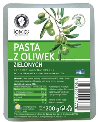 Pasta z oliwek zielonych 200g