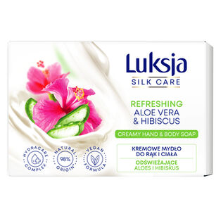 Luksja Mydło W Kostce Silk Care Kremowe Do Rąk I Cała Aloes I Hibiskus 100 G