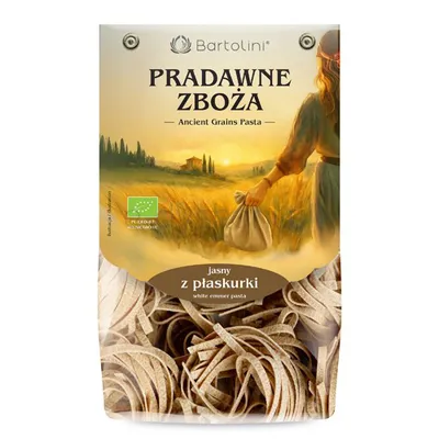 Bartolini Makaron ekologiczny jasny z płaskurki gniazda 250g