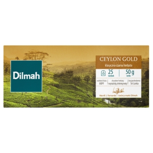 Dilmah Cejlońska Herbata Czarna Gold Klasyczna 50 G (25 Torebek)