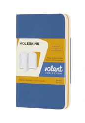 Zestaw 2 zeszytów Moleskine Volant, XS, 6,5x10,5cm, w linie, 56 stron, blue/amber yellow
