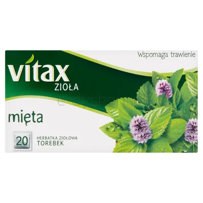 Vitax Herbata Zioła Mięta 20 Torebek X 1,5G