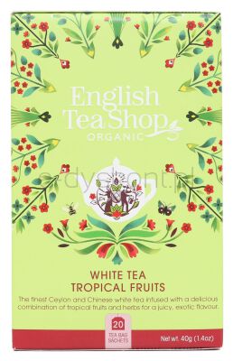 English Tea Shop Herbata Biała Tropical Fruits (20X2) Bio 40 G
