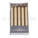 Świeca Stołowa Prosta Donau Home, Lakierowana, 20X170 Mm, 10 Szt., Złota - 2