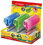 Nożyczki szkolne KEYROAD Tatto soft, 15cm, pakowane na displayu, mix kolorów - 4