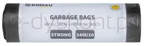 Worki na śmieci Donau HOME, mocne (LDPE), 240l, 10 szt., czarne - 2