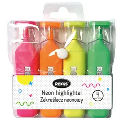 Rexus Zakreślacz Neonowy 4Szt.