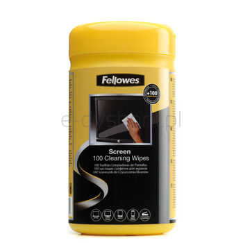 Fellowes Ściereczki Nasączone Do Ekranów Tuba 100 Szt.