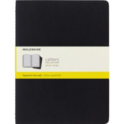 Zestaw 3 Zeszytów Moleskine Cahier Journals XL (19x25cm) w kratkę, 120 stron, czarny