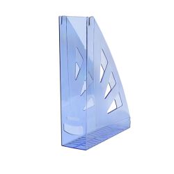 Office Products Pojemnik Na Dokumenty Ażurowy, A4, Transparentny Niebieski