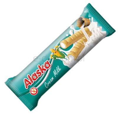 Alaska Rurki Kukurydziane Nadziewane Mlecznym Kremem Bezgl. 18 G (Opak. Zbiorcze)
