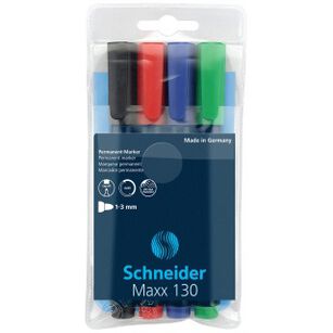 Zestaw Markerów Uniwersalnych Schneider Maxx 130, 1-3 Mm, 4 Szt., Miks Kolorów