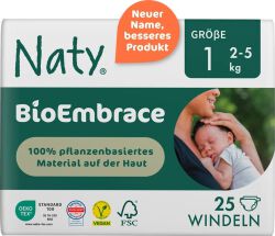 Eco By Naty Ekologiczne pieluchy jednorazowe, rozmiar 1, 2-5 kg, 25 szt